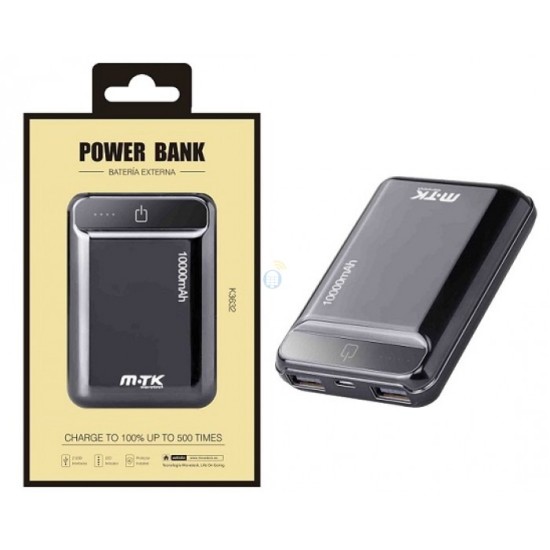 POWER BANK MTK K3632 10000MAH PRETO